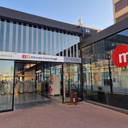 Casa 12 Pax Metro Alboraya Valencia Villa Bagian luar foto