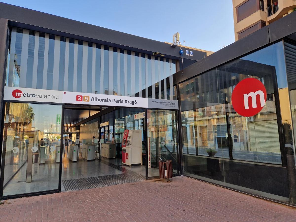 Casa 12 Pax Metro Alboraya Valencia Villa Bagian luar foto
